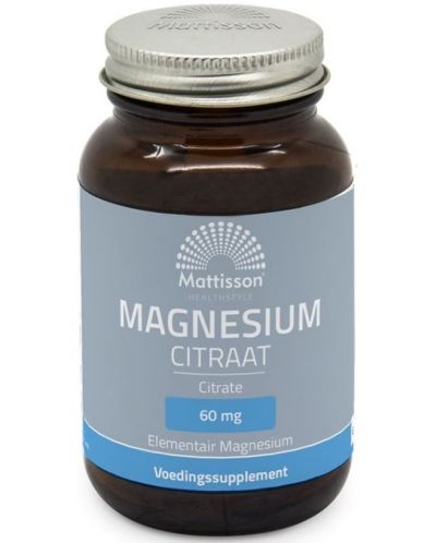 Magnesium Citrate, 400 mg, 60 капсули, Mattisson Healthstyle - 1
